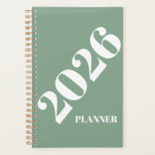 Planificateur 2026 à reliure spirale Minimaliste (Devant)