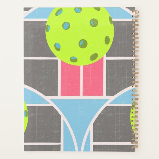 Planificateur à bordure festonnée de Pickleball mo (Dos)
