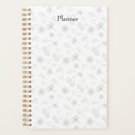 Planificateur à contour floral (Devant)