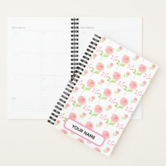 Planificateur à motif floral botanique aquarelle