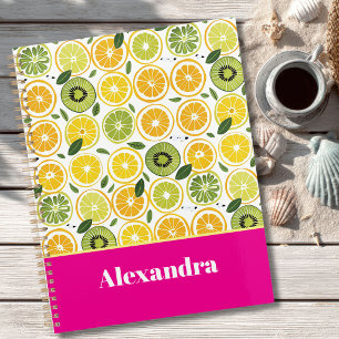 Planificateur à motif personnalisé de citron médit