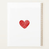 Planificateur à motifs de coeur rouge (Dos)