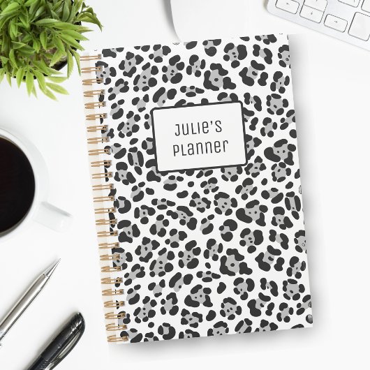 Planificateur à pointes noir blanc