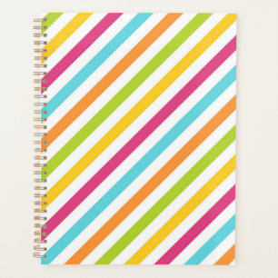 Planificateur à rayures diagonales de couleurs viv