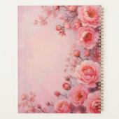 Planificateur à reliure spirale Fleurs de roses ro (Dos)