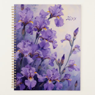 Planificateur à reliure spirale Iris Floral Botani