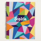 Planificateur Abstrait coloré avec nom (Devant)