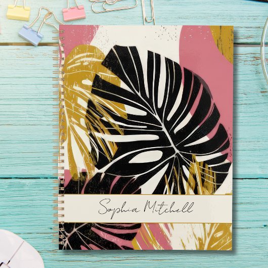 Planificateur Abstrait Moderne Tropical Boho Monst
