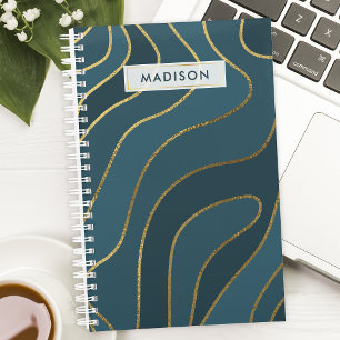 Planificateur Abstrait Personnalisé Navy et Or