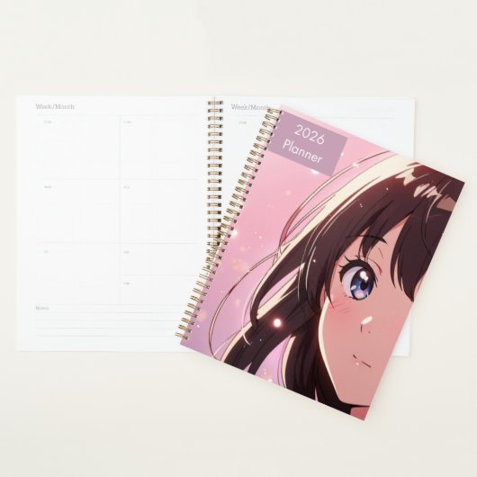 Planificateur Anime Girl 2026 (Devant avec enveloppe)