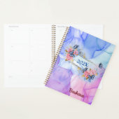 Planificateur annuel Abstrait personnalisé (Devant avec enveloppe)