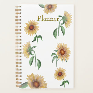 Planificateur annuel aquarelle tournesol