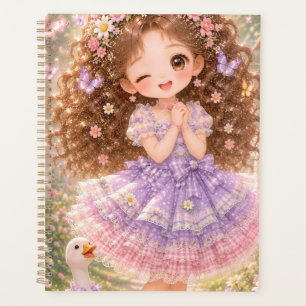 Planificateur annuel de 12 mois de la princesse mi
