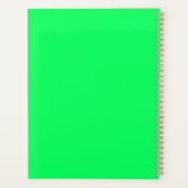 Planificateur annuel écriture grasse vert et rose  (Dos)