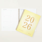 Planificateur annuel grand format Aura jaune (Devant avec enveloppe)