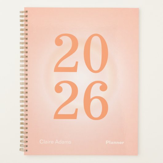 Planificateur annuel grand format Aura Orange (Devant)