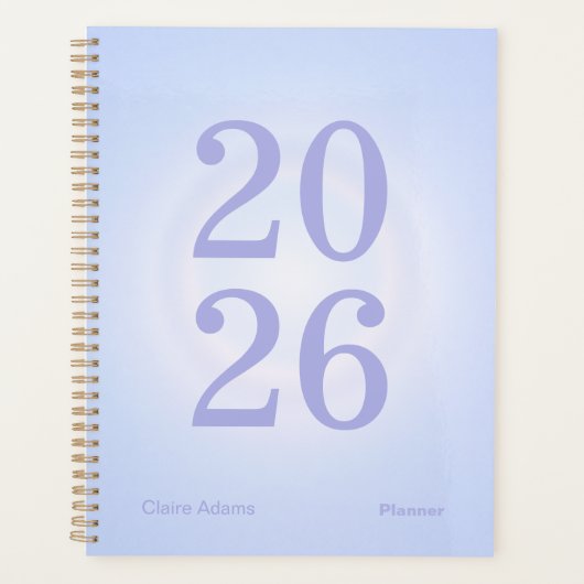 Planificateur annuel grand format Aura Periwinkle (Devant)