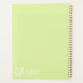 Planificateur annuel grand format Aura vert citron (Dos)