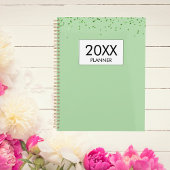 Planificateur annuel personnalisé à paillettes ver