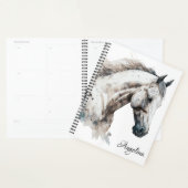 Planificateur – Aquarelle Cheval Blanc (Devant avec enveloppe)