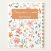 Planificateur aquarelle florale (Dos)