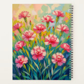 Planificateur aux Œillets Roses (Dos)