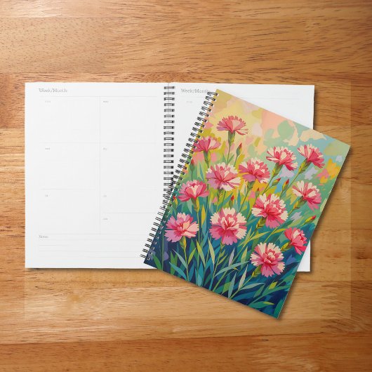 Planificateur aux Œillets Roses