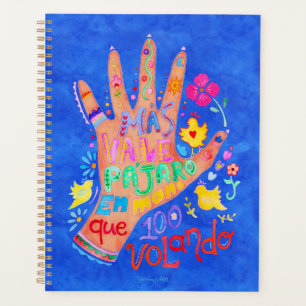 Planificateur avec dicton mexicain et illustration