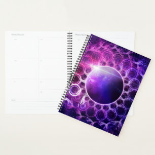 Planificateur avec une planète violette Rêve pro