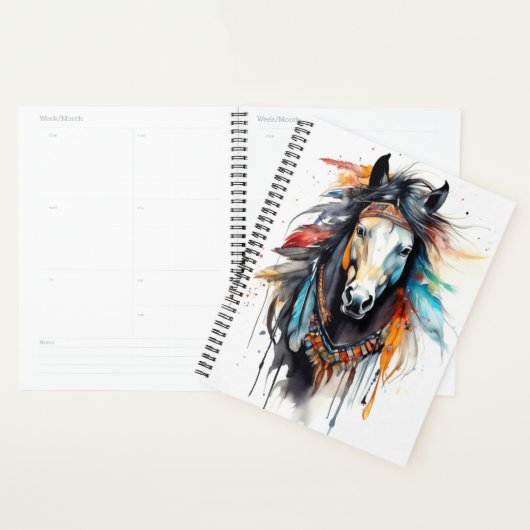 Planificateur Boho Horse (Devant avec enveloppe)