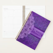 Planificateur Boho Mandala Violet (Devant avec enveloppe)