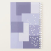 Planificateur Botanique Abstrait Minimaliste Viole (Dos)