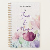 Planificateur cadeau pour Mariage floral pourpre p (Devant)