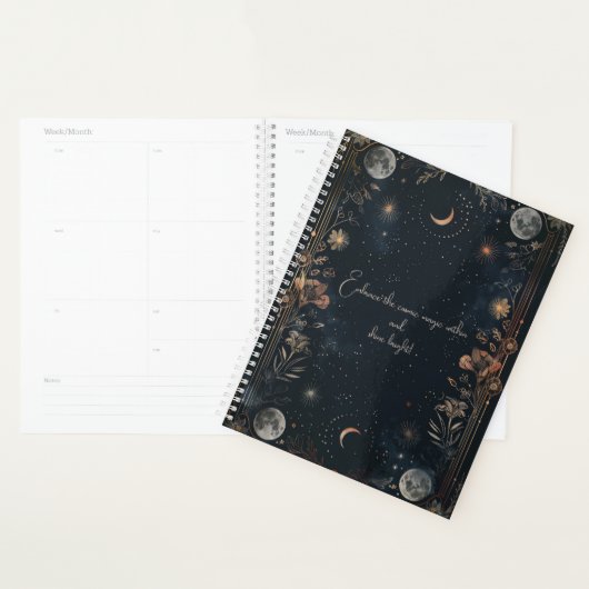 Planificateur/Carnet Céleste Mystique (Devant avec enveloppe)