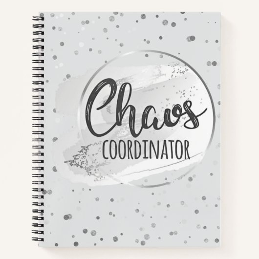 Planificateur Carnet de notes argent Coordinateur  (Devant)