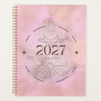 Planificateur Céleste Moderne Mystique 2027 Rose