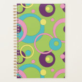 Planificateur Cercles Verts Funky (Devant)
