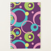 Planificateur Cercles Violets Funky (Devant)