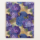 Planificateur Chiyogami Hydrangea bleu et violet (Devant)
