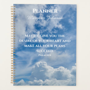 Planificateur Ciel Bleu avec Verset Bible