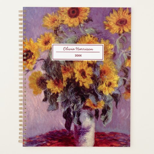 Planificateur Claude Monet Sunflowers 2024 (Devant)