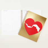 Planificateur Cœur Rouge pour couples (Devant avec enveloppe)