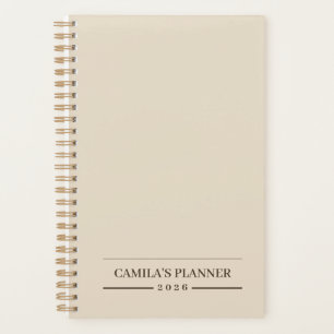 Planificateur Crème Beige   Élégant & Personnalisé