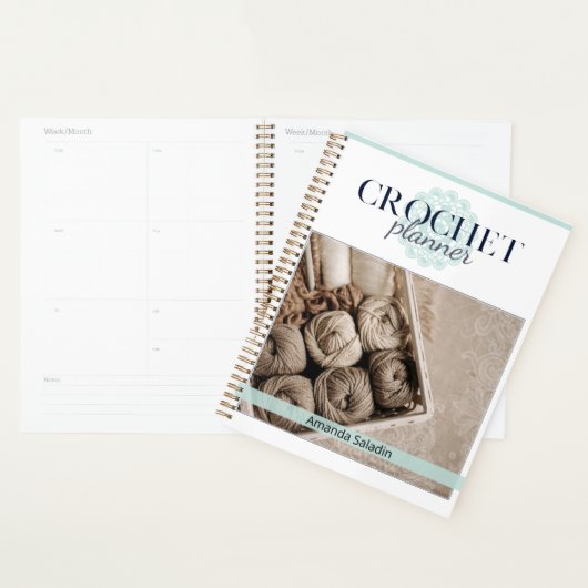 Planificateur Crochet Turquoise (Devant avec enveloppe)