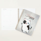 Planificateur - Cute Kawaii Happy Kitty (Devant avec enveloppe)