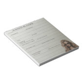 Planificateur d'affaires blanc et noir Bloc-notes (Incliné)
