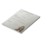 Planificateur d'affaires blanc et noir Bloc-notes (Tourné)