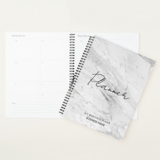 Planificateur d'affaires moderne en marbre (Devant avec enveloppe)