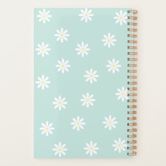 Planificateur Daisy Bloom – Couverture Florale Ble (Dos)
