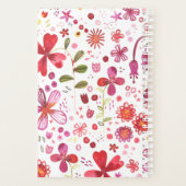 Planificateur d'aquarelle du jardin fleur sauvage (Dos)
